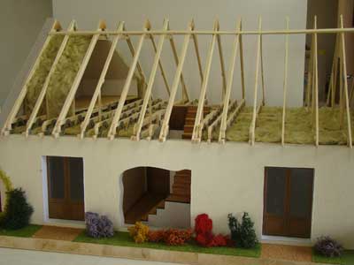 Maquette d’aménagement de combles