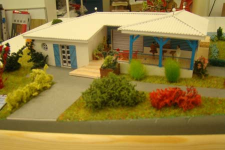 Maquette de villa parasismique Martinique